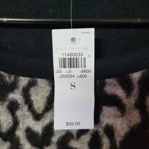 Ann Taylor Womens Leopard Print Wool Sweater with Zippers - Picture 7 of 8